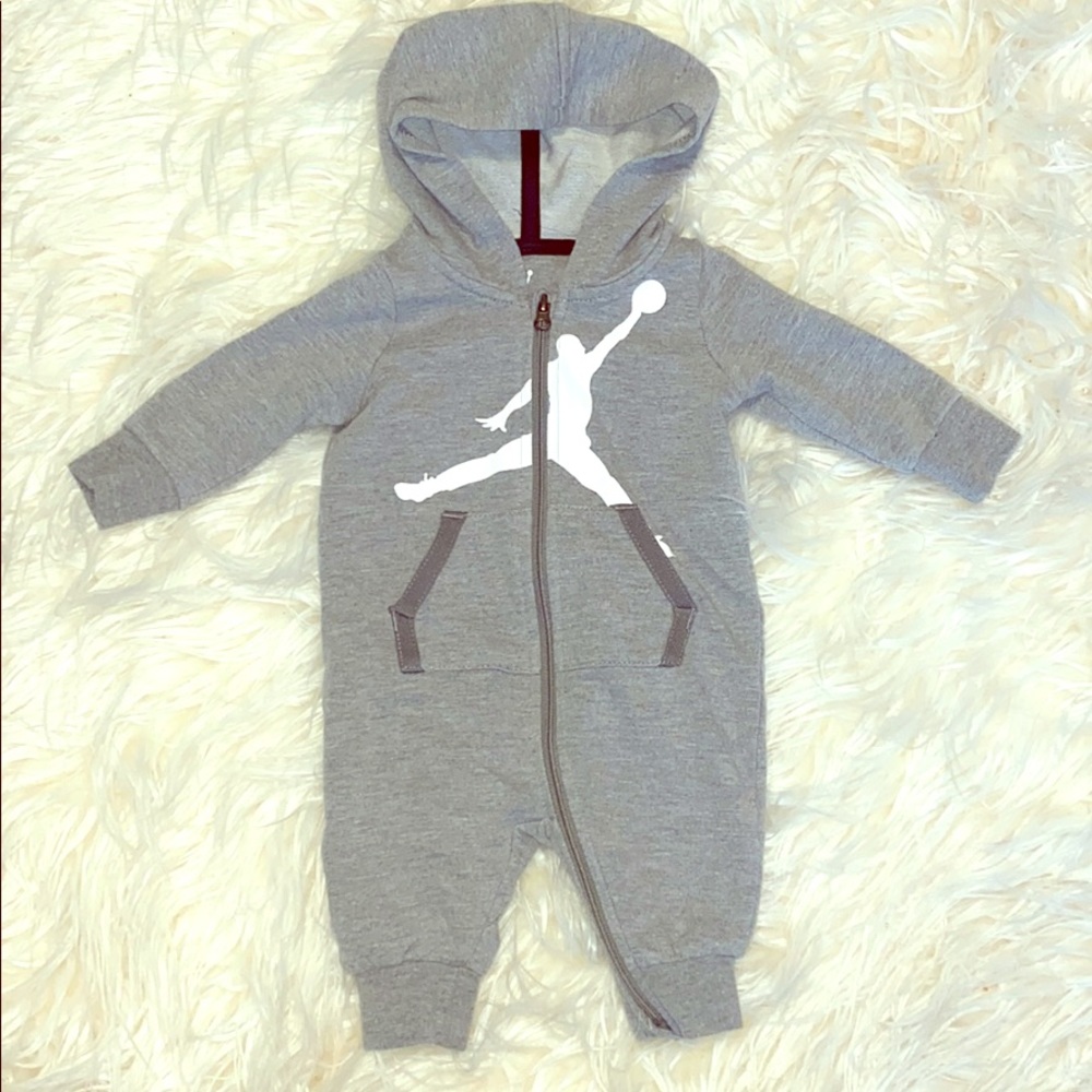 Infant 3 month Jordan zip up footless onesie